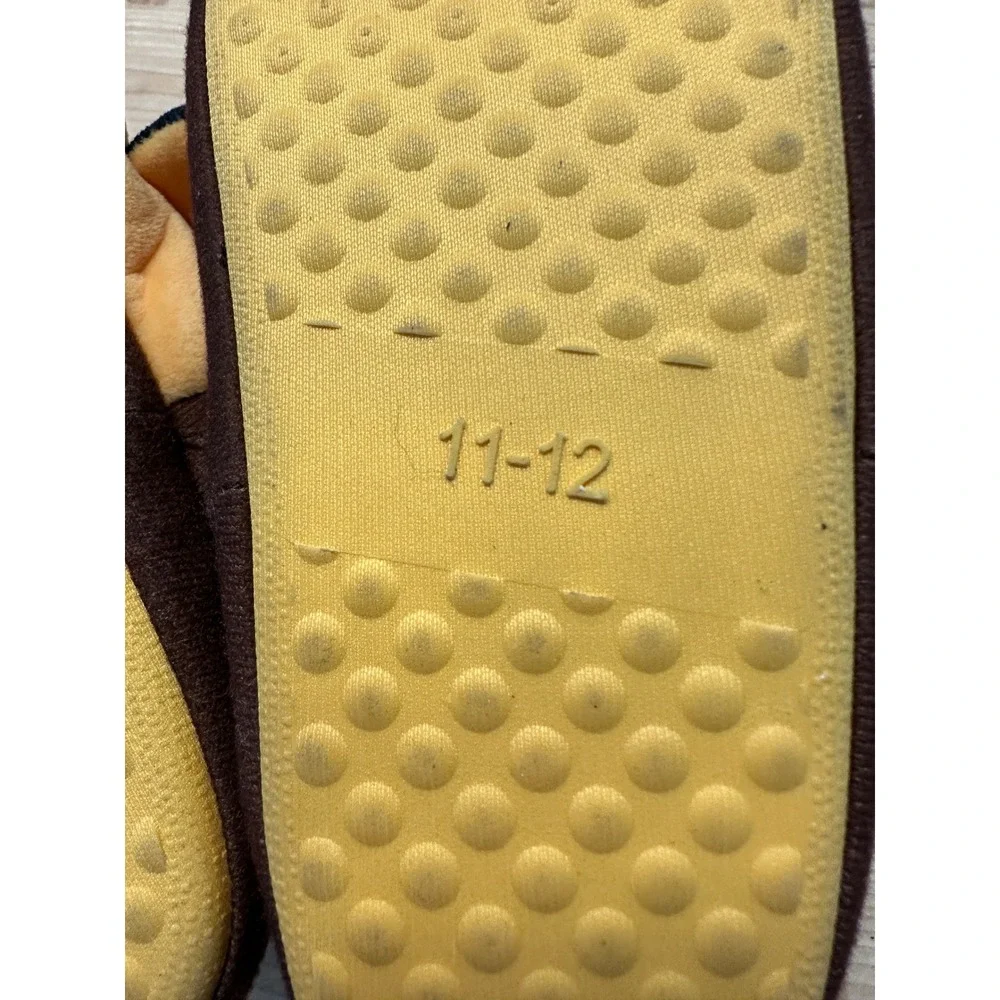 Disney The Lion King Simba Plush Character Slippers Kids Size 11-12 Yellow Brown
